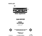 Roper RGL3422AW0 front cover diagram