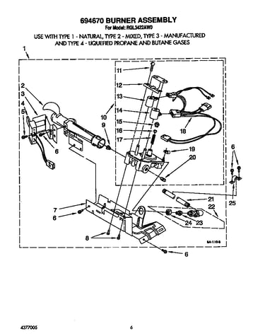 694670 burner assembly