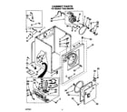 Whirlpool TGDL400AW0 cabinet diagram