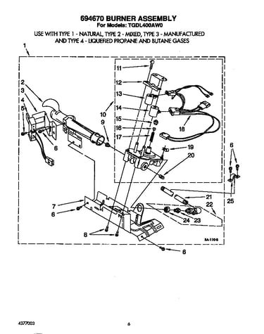 694670 burner assembly