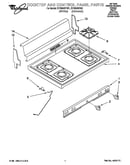 Cooktop and control panel parts