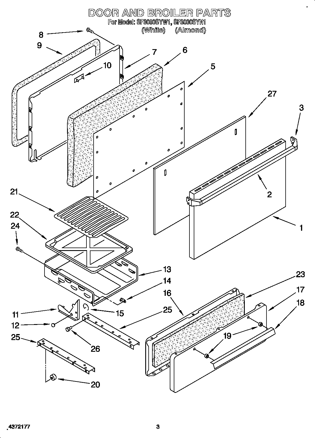 Door and broiler parts