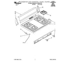 Whirlpool SF302BSYW1 cooktop and control panel parts diagram