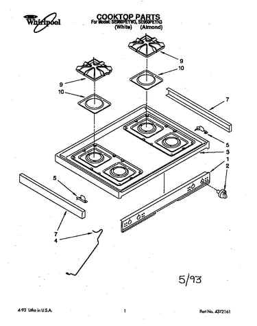 Cooktop parts