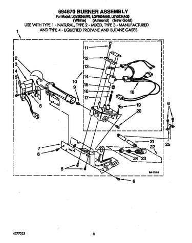 Burner assembly 694670
