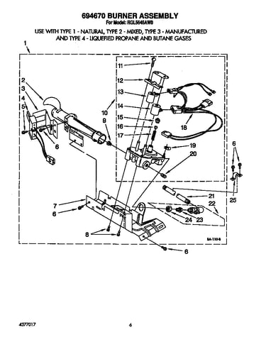 694670 burner assembly