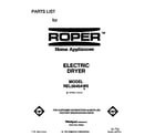 Roper REL5646AW0  diagram