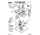Whirlpool LGR7858AW0 top and console diagram