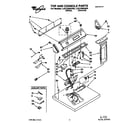 Whirlpool LGC7858AW0 top and cabinet diagram