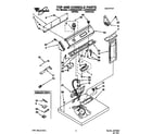 Whirlpool LGP6848AW0 top and console diagram