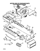 Motor and ice container