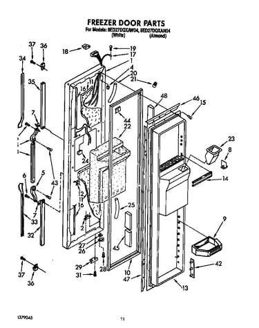 Freezer door