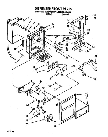 Dispenser front