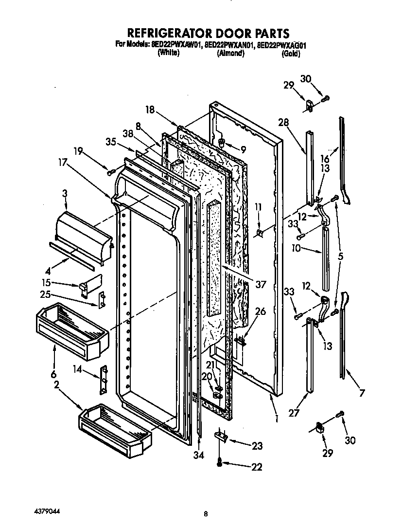 Refrigerator door