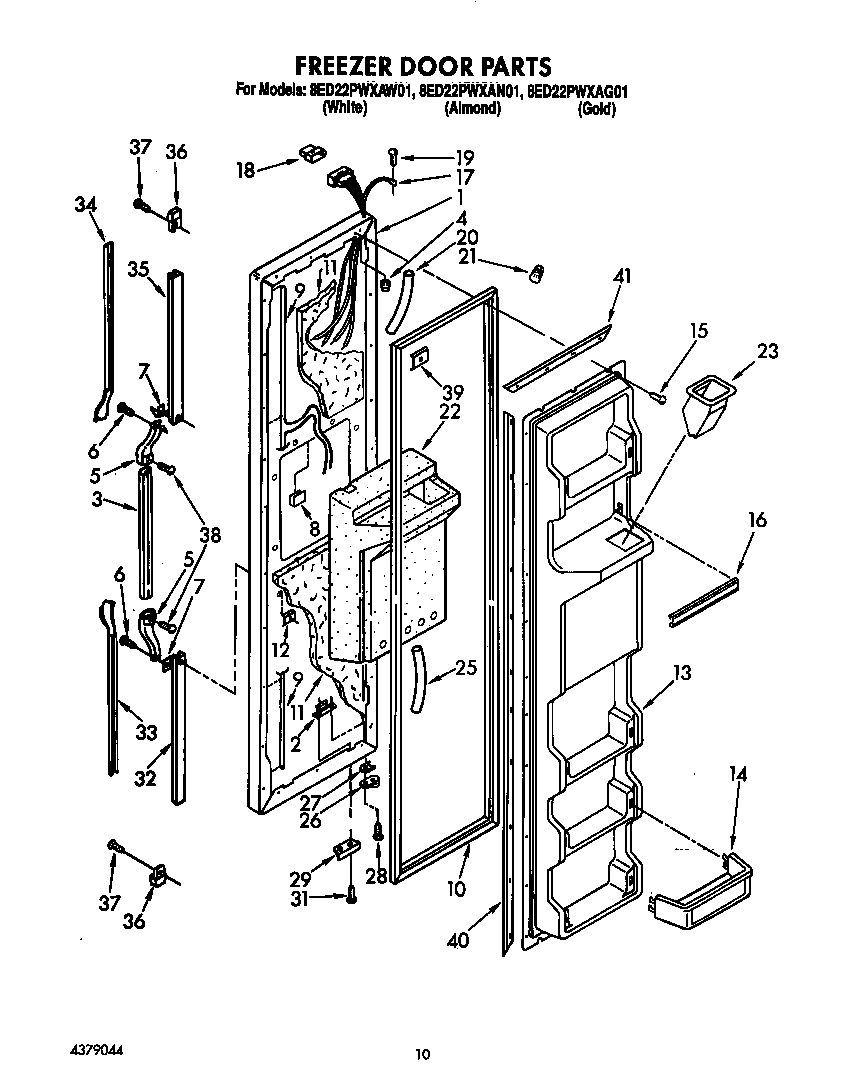 Freezer door