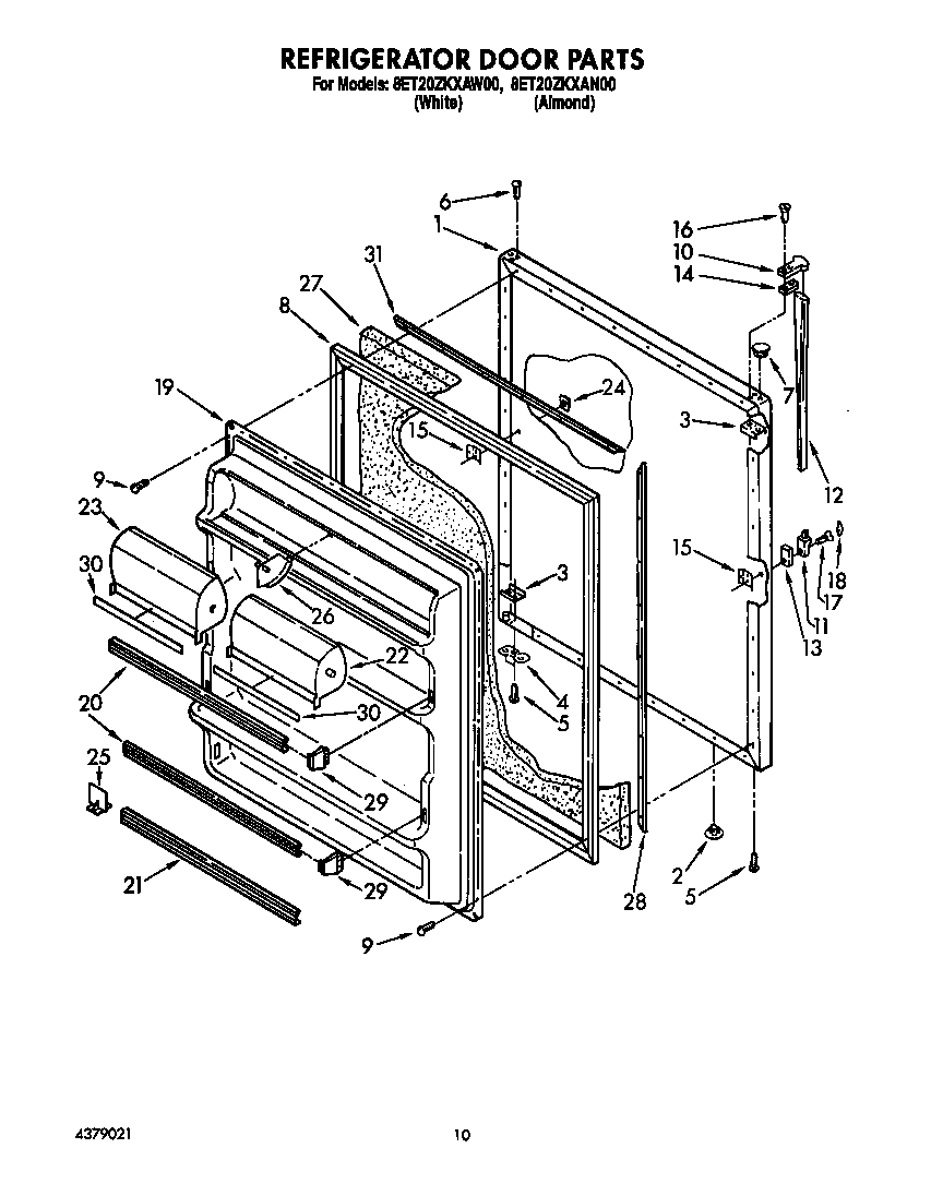 Refrigerator door