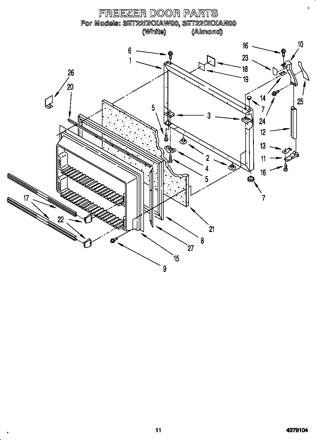 Freezer door