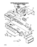 Motor and ice container