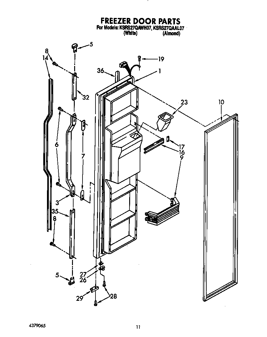 Freezer door