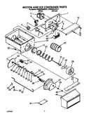 Motor and ice container