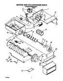 Motor and ice container