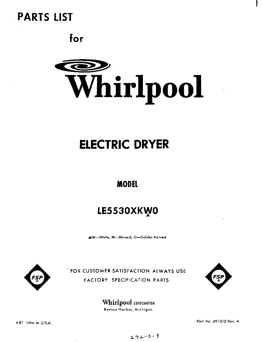 Parts diagram