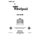 Whirlpool 3LG5701XKW0 front cover diagram