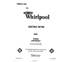 Whirlpool LHE9800W1  diagram