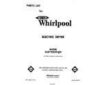 Whirlpool GLE7900XKW0  diagram