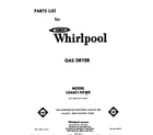 Whirlpool LG6601XKW0 front cover diagram