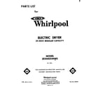 Whirlpool LE3000XMW0  diagram