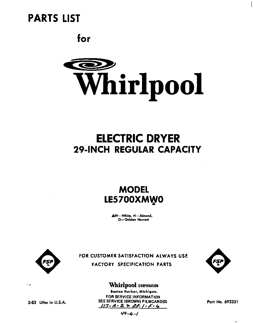 Parts diagram