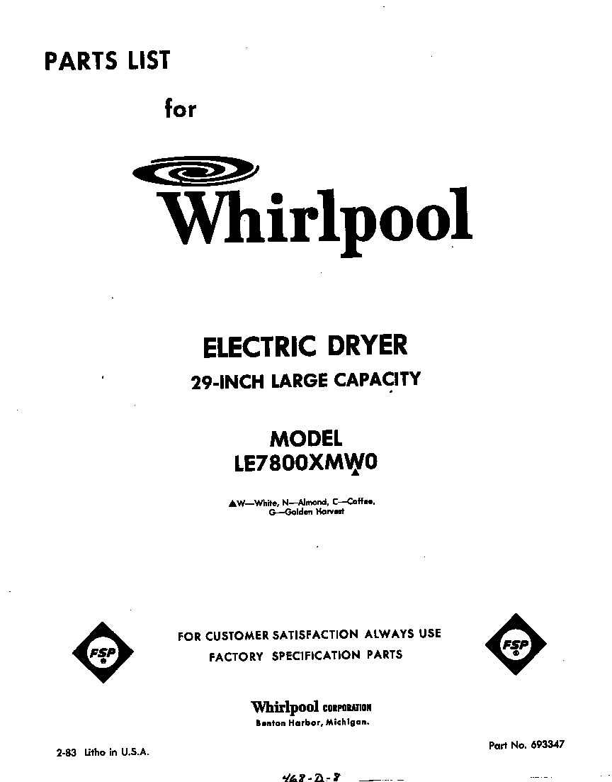 Parts diagram