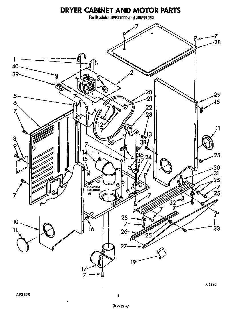 Dryer cabinet and motor