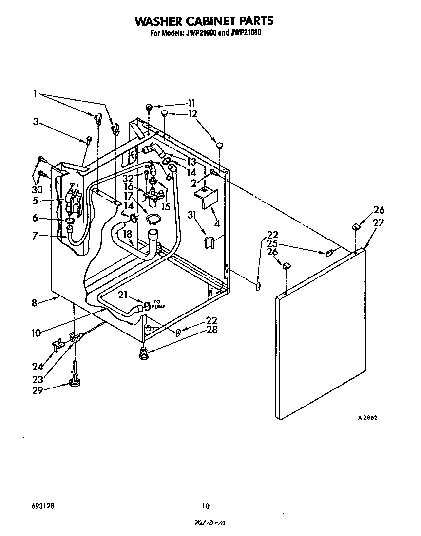Washer cabinet