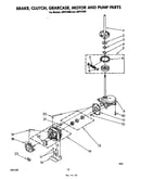 Brake, clutch, gearcase, motor and pump