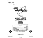 Whirlpool JV020080 front cover diagram