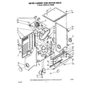 Whirlpool JV020000 dryer cabinet and motor diagram