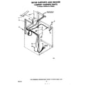 Whirlpool JV020080 dryer supports and washer cabinet harness diagram