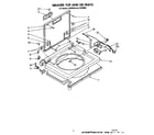Whirlpool JV020080 washer top and lid diagram