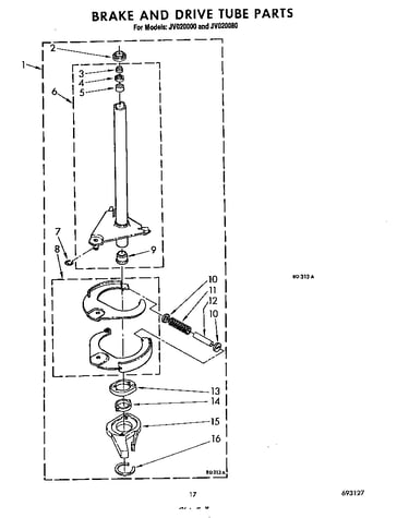 Brake and drive tube