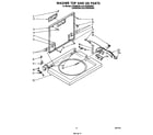 Whirlpool LT5000XSW1 washer top and lid diagram