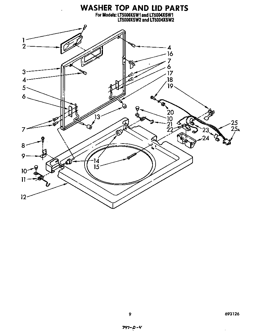 Washer top and lid