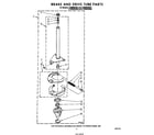 Whirlpool LT5004XSW1 brake and drive tube diagram
