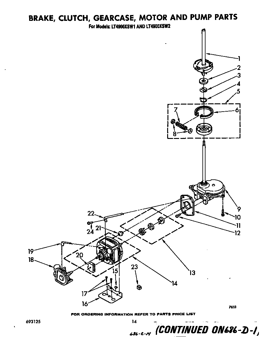 Brake, clutch, gearcase, motor and pump