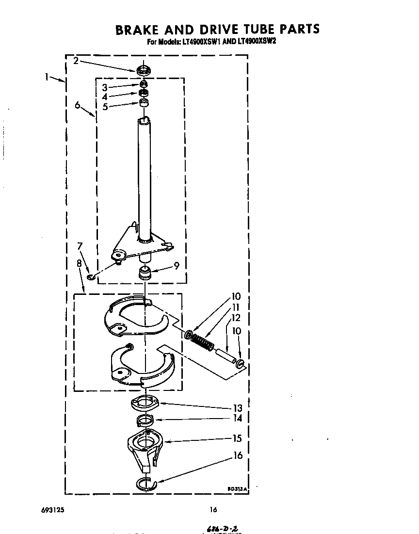 Brake and drive tube