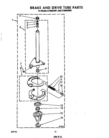 Brake and drive tube
