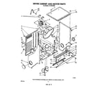 Whirlpool LT5100XSW0 dryer cabinet and motor diagram