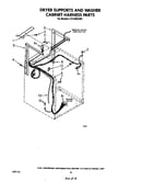 Dryer supports and washer cabinet harness