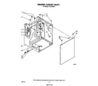 Whirlpool LT5100XSW0 washer cabinet diagram